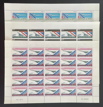Mali 1979 YT PA 351-353 sheet Concorde supersonic flight aviation