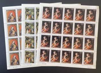Mali 1970 YT PA 85-87 planche Noël Vierge Enfant peinture Pays-Bas