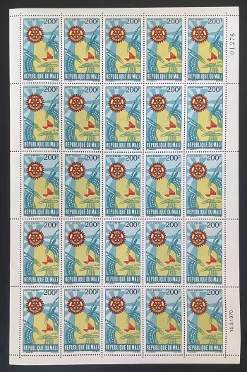 Mali 1970 YT PA 103 sheet Rotary International airmail