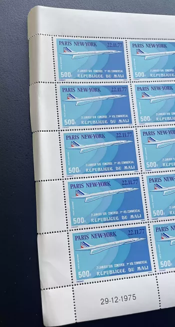 Mali 1977 YT PA 311 sheet Concorde Paris New-York aviation