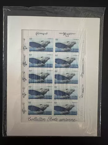 France 2000 YT F64a Couzinet 70 Airmail Sheet Aviation
