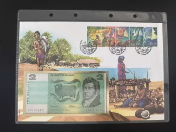Cocos Keeling Islands 1999 Numismatic FDC Banknote 2 Dollars