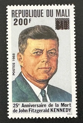 Mali 1992 Mi. 1158 surcharged JFK Kennedy president anniversary