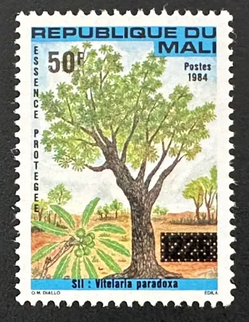Mali 1992 Mi. 1149 surcharged Vitelaria paradoxa shea tree