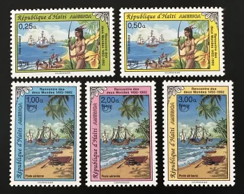 Haïti 1993 Mi. 1524-1528 UPAEP América Rencontre deux Mondes Colomb