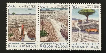 Djibouti 1997 Mi. 629-631 Contes légendes tortue renard faune désert