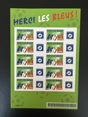 Frankreich 2006 YT F3936B Heft Danke les Bleus Fußball WM selbstklebend