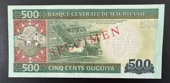 Mauritanie 500 Ouguiya 2013 SPECIMEN Billet UNC Neuf