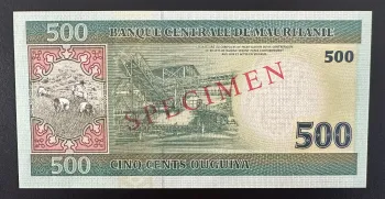 Mauritanie 500 Ouguiya 2004 SPECIMEN UNC billet