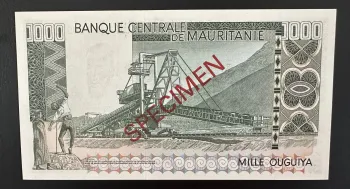 Mauritanie 1000 Ouguiya 1977 SPECIMEN Billet UNC