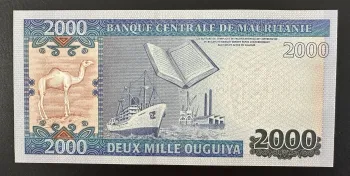 Billet 2000 Ouguiya Mauritanie 2011 Neuf UNC Chameau