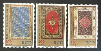Turquie 1974 Mi. 2328-2330 émission commune RCD tapis orientaux