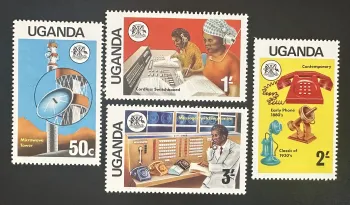 Uganda 1976 Mi. 137-140 Gemeinschaftsausgabe Telekommunikation Telefon
