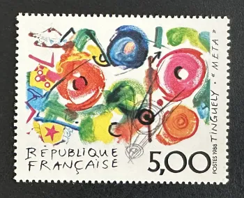 France 1988 Mi. 2693 Joint Issue Tinguely Meta Contemporary Art