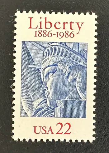 États-Unis 1986 Mi. 1841 émission commune Statue Liberté centenaire