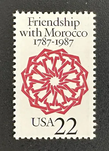 États-Unis 1987 Mi. 1934 émission commune amitié Maroc arabesque