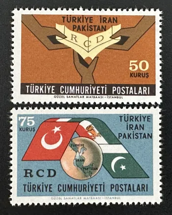 Türkei 1964 Mi. 1953-1954 Gemeinschaftsausgabe RCD Iran Pakistan Flaggen