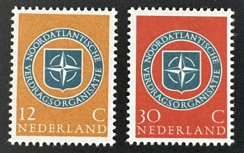 Pays-Bas 1959 Mi. 728-729 émission commune OTAN anniversaire