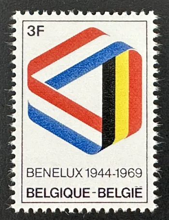 Belgique 1969 Mi. 1557 émission commune Benelux 25 ans coopération