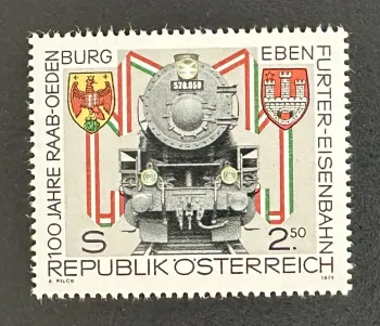 Autriche 1979 Mi. 1627 émission commune chemin de fer locomotive