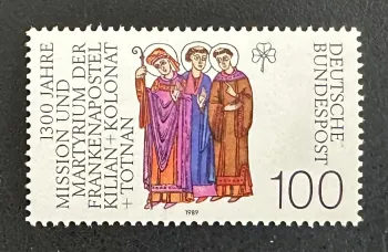 Allemagne 1989 Mi. 1424 émission commune saints Kilian Kolonat Totnan