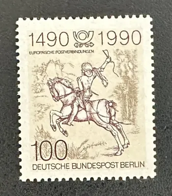 Allemagne Berlin 1990 Mi. 860 émission commune cavalier postal cheval