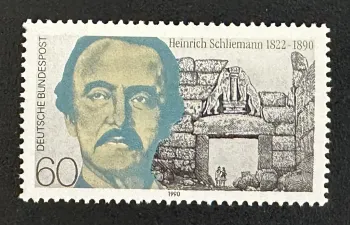 Allemagne 1990 Mi. 1480 émission commune Schliemann archéologie Troie