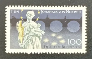 Allemagne 1993 Mi. 1655 émission commune Johannes von Nepomuk Prague
