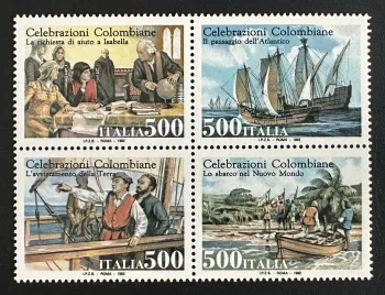 Italien 1992 Mi. 2208-2211 Gemeinschaftsausgabe Kolumbus Amerika Schiffe