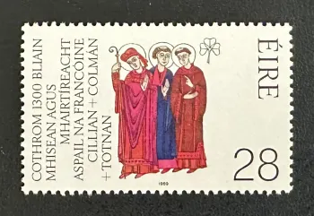 Irlande 1989 Mi. 683 émission commune saints Kilian Colman Totnan
