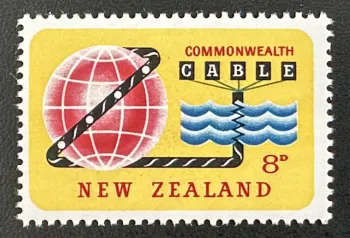 Nouvelle-Zélande 1963 Mi. 430 émission commune câble sous-marin globe