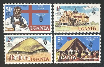 Uganda 1977 Mi. 161-164 Gemeinschaftsausgabe Jahrhundert Kathedrale