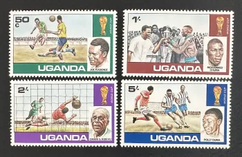 Ouganda 1978 Mi. 171-174 émission commune football Coupe du Monde