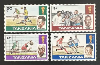 Tanzanie 1978 Mi. 95-98 émission commune football Coupe du Monde