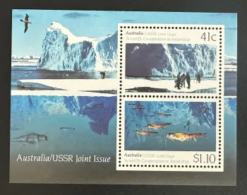 Australien 1990 Mi. Bl. 11 Gemeinschaftsausgabe UdSSR Antarktis Fauna
