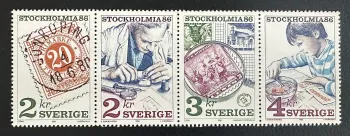 Suède 1986 Mi. 1372-1375 émission commune Stockholmia 86 philatélie