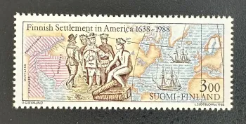 Finlande 1988 Mi. 1048 émission commune colonisation Amérique navires