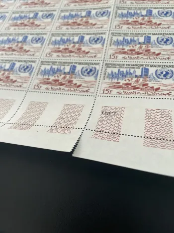 Mauritanie 1962 YT 156-158 planche admission ONU Nouakchott Palais