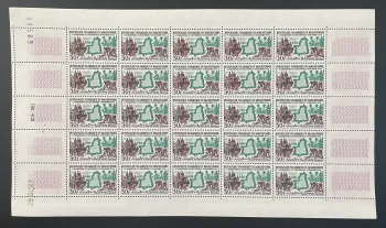 Mauritanie 1962 YT 162 planche anniversaire indépendance carte palmier
