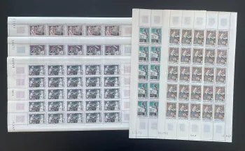 Mauritanie 1967 YT 234-238 planche artisanat tissage teinture femmes