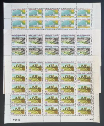 Mauretanien 1968 YT 248-250 Bogen Moschee Nouakchott Amogjar Boutilimit