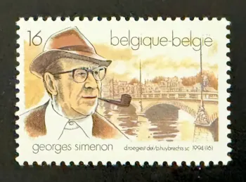 Belgium 1994 Mi. 2631 joint issue Georges Simenon writer Maigret