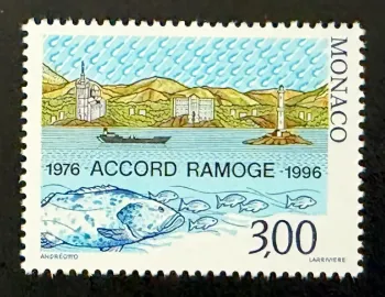 Monaco 1996 Mi. 2299 Gemeinschaftsausgabe RAMOGE Abkommen Mittelmeer Leuchtturm