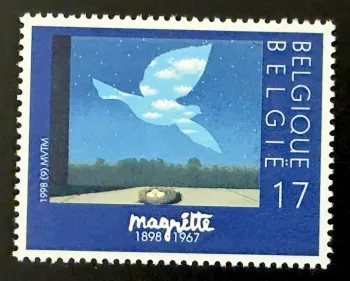 Belgium 1998 Mi. 2807 joint issue Magritte surrealism dove