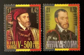 Belgium 2000 Mi. 2938-2939 joint issue Charles V 500 years