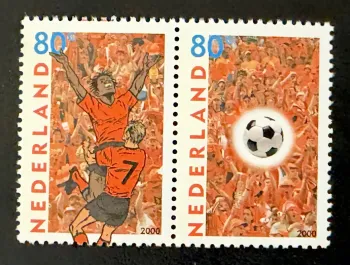 Pays-Bas 2000 Mi. 1786-1787 émission commune football UEFA Euro