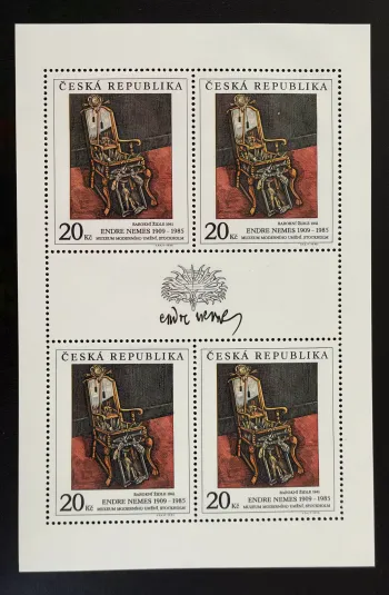 Tchéquie 1996 Mi. 125 Klb. émission commune Endre Nemes peinture