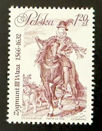 Pologne 1998 Mi. 3730 émission commune Sigismond III Vasa cheval Rubens