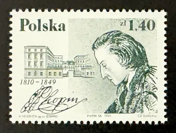 Poland 1999 Mi. 3794 joint issue Chopin composer music piano