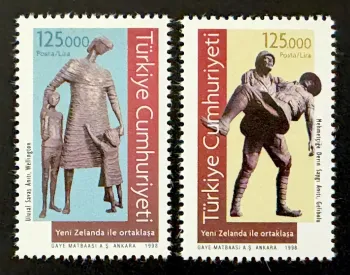 Turquie 1998 Mi. 3138-3139 émission commune Gallipoli sculptures